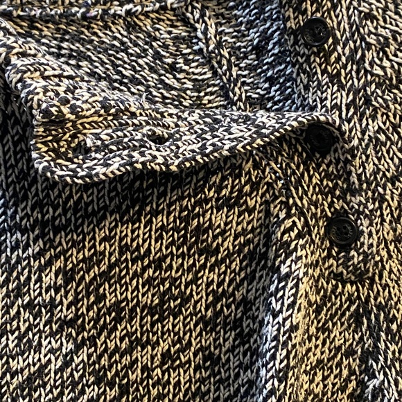 Chaps chunky knit cotton blend diagonal button sweater XL - Picture 4 of 8